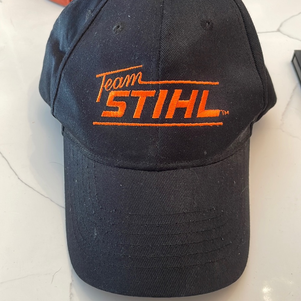 Stihl “Team Stihl” Black & Orange Baseball Cap Hat
